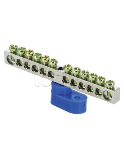Шина 0 N (6x9мм) 12 отв. цинк синий угловой изолятор EKF PROxima (sn1-63-12-1) в Хасавюрте Клеммные колодки Pintop.ru
