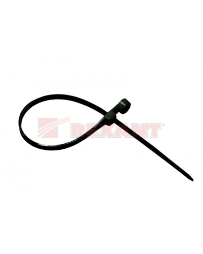 Хомут-стяжка нейлоновый под винт 3.6х150 мм чёрный (100шт/уп) REXANT 07-0155 в Хасавюрте Стяжки-хомуты Pintop.ru