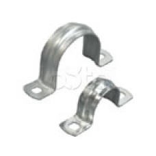 Скоба оцинкованная с двумя отверстиями для трубы D25мм, м.о.8,5-6,0мм (1уп=100шт) Экопласт (43625P)