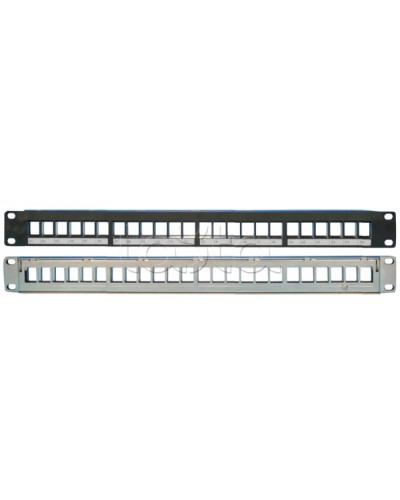 Наборная коммутационная панель 19”, 1U, 24 порта UTP/FTP Eurolan (27F-00-24BL) в Хасавюрте Коннекторы Pintop.ru