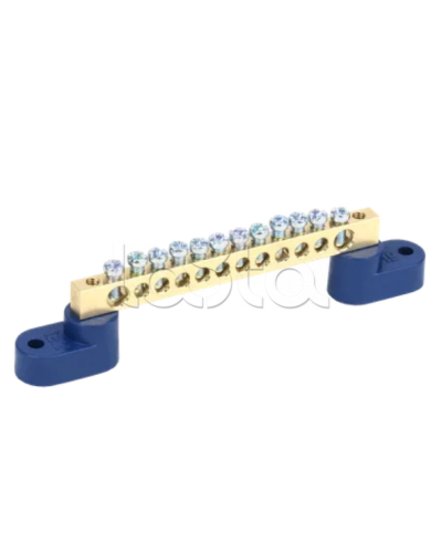 Шина N ноль на двух угловых изоляторах ШНИ-6х9-12-У2-С IEK (YNN10-69-12C2-K07) в Хасавюрте Клеммные колодки Pintop.ru