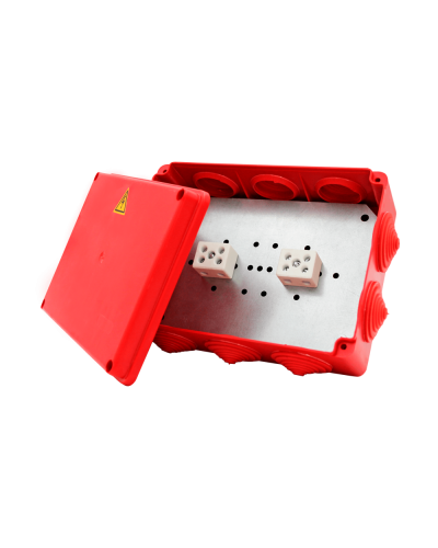 Коробка распределительная огнестойкая КРОПС-П5, IP54, габаритные размеры 190х140х70 мм, для кабелей сечением до 4 мм2, 12 клемм КМ-Профиль (FRJB-KM-P5-4-12-КРОПС-IP54) в Хасавюрте Распределительные коробки Pintop.ru