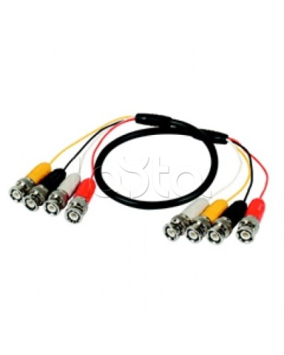 Кабель соединительный 4BNCx4BNC (штекер), 100см Lazso WC414 в Хасавюрте Видеоусилители, Модуляторы, Делители Pintop.ru