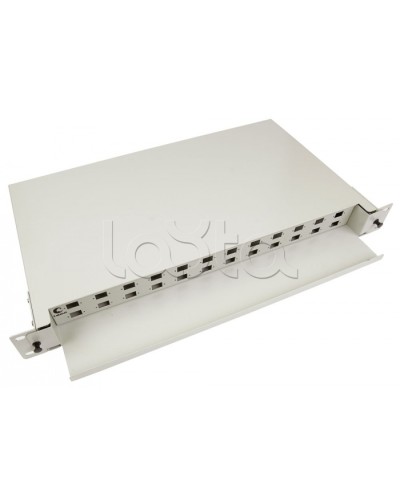 Бокс оптический 19, 1U на 24 SC/2xLC порта Cabeus ODF-19-24-SC в Хасавюрте Кросс оптический Pintop.ru