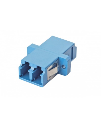 Оптический адаптер OS2, дуплекс LC, с фланцами, синий Eurolan (36A-S2-2L-02BU) в Хасавюрте Проходные адаптеры и розетки оптические Pintop.ru