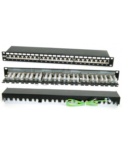 Патч-панель Hyperline PP2-19-24-8P8C-C6A-SH-110D в Хасавюрте Патч панель Pintop.ru
