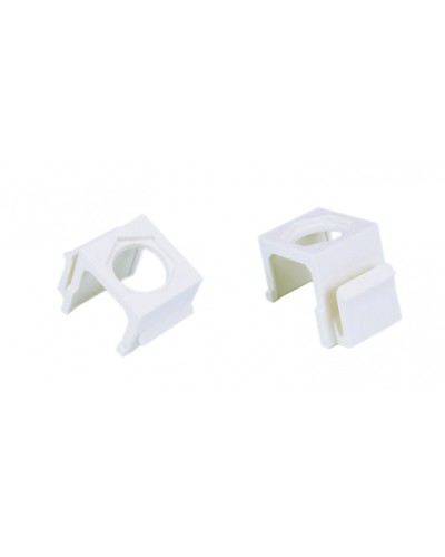 Вставка формата Keystone Jack для коаксиальных разъемов, ROHS, белая Hyperline (KJ1-COAX-WH) в Хасавюрте Кроссы оптические Pintop.ru