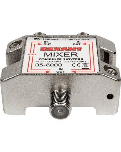 Диплексор (сумматор-делитель) SAT+TV REXANT 05-8000 в Хасавюрте Системы видеонаблюдения Pintop.ru