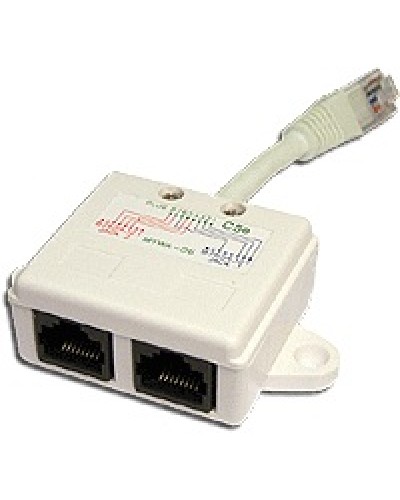 Y-адаптер 1 телефонный и 1 компьютерный порт TWT TWT-Y-E2-U2 в Хасавюрте Проходные адаптеры Pintop.ru