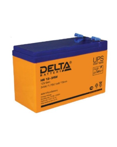 Аккумулятор свинцово-кислотный Delta HR 12-34W в Хасавюрте Электротехническое оборудование Pintop.ru