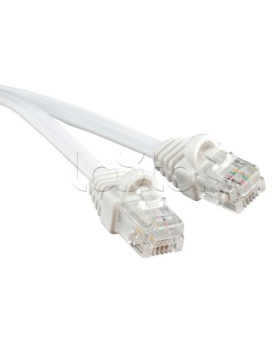 Патч-корд 6p4c телефонный, 3 м, белый Cabeus PC-TEL-RJ12-3m в Хасавюрте Патчкорды (медные) Pintop.ru