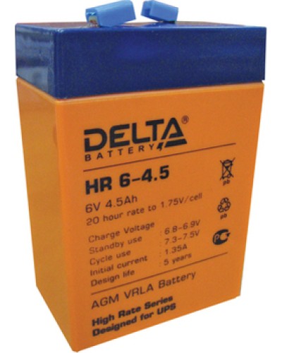 Аккумулятор свинцово-кислотный Delta HR6-4.5 в Хасавюрте Электротехническое оборудование Pintop.ru