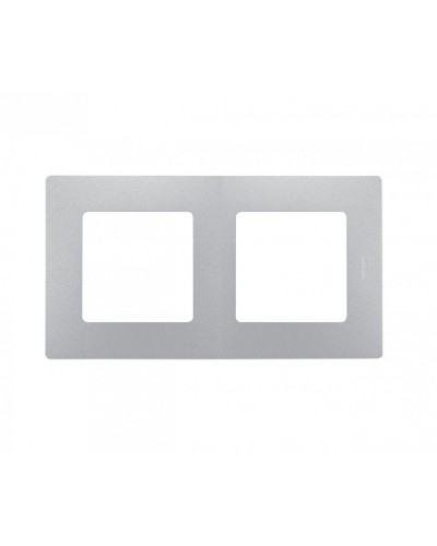 Рамка 2 поста Etika алюминий Legrand 672552 в Хасавюрте Аксессуары для кабель-канала Pintop.ru
