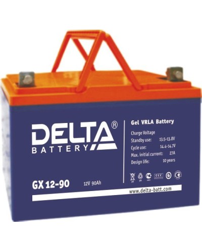 Аккумулятор свинцово-кислотный Delta GX 12-90 в Хасавюрте Электротехническое оборудование Pintop.ru