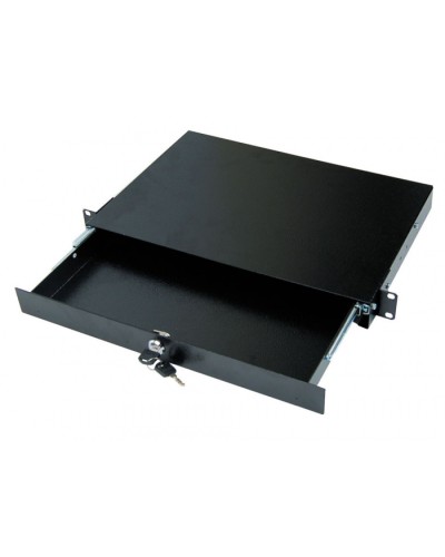 Полка под клавиатуру, выдвижная 1U TLK TLK-KB1-BK в Хасавюрте Полки для шкафов и стоек Pintop.ru