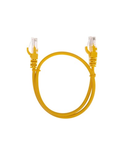 Патч-корд U/UTP, CAT 5e, RJ45-RJ45, 26AWG, LSZH, желтый, 0,5м REXANT 02-0105-05 в Хасавюрте Патчкорды (медные) Pintop.ru