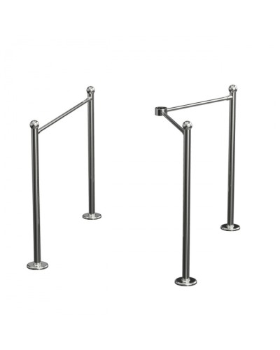 Ограждение прямое Ростов-Дон ОП-Р (Хром) в Хасавюрте Ограждения Pintop.ru