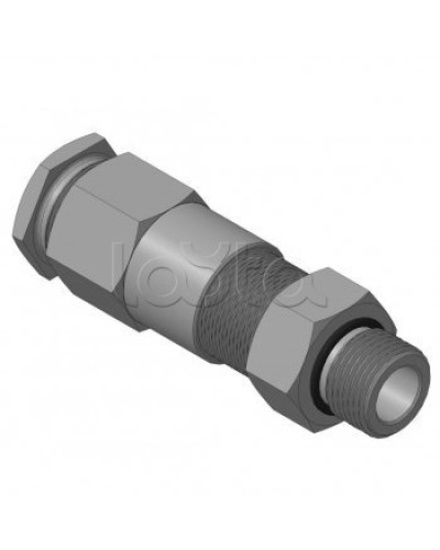 Кабельный ввод для бронированного кабеля с двойным уплотнением резьбой G1/2, внешним диаметром кабеля D=14-18 мм и проходным диаметром кабеля d=8-12 мм Спектрон КВБ-18/12-2У-М-G1/2 в Хасавюрте Аксессуары для кабель-канала Pintop.ru