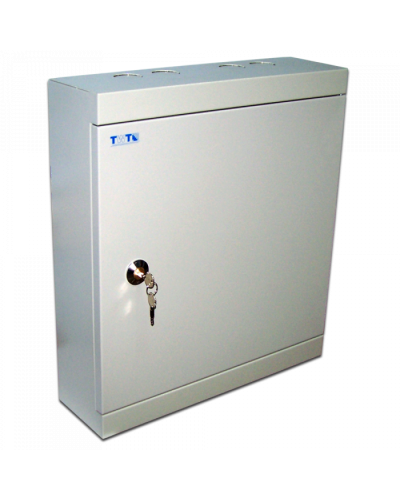 Настенный распределительный бокс, 40 плинтов, 400 пар, металл, с замком TWT (TWT-DB10-40P/KM) в Хасавюрте Кросс оптический Pintop.ru