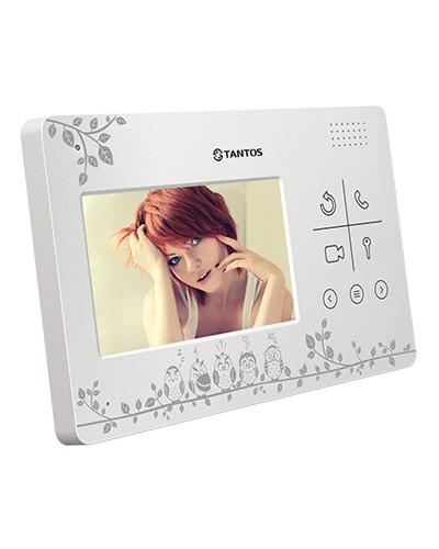 Монитор цветного видеодомофона с кнопочным управлением Tantos LILU LE Совы в Хасавюрте Вызывные видеопанели малоабонентные Pintop.ru