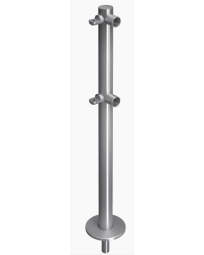 Стойка ограждения съемнаяL-образная с 2-мя полупетлями слева Oxgard ВЗР 1996Р.20-03 в Хасавюрте Ограждения Pintop.ru