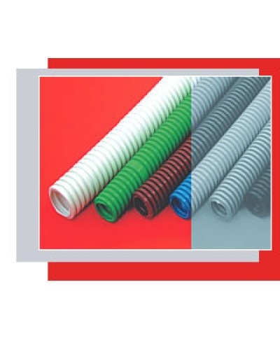 Труба гофрированная HFFR легкая диам 40 мм, с зондом, без галогена, трудногорючая, цвет серый Экопласт 20140HFR в Хасавюрте Труба (ОКЛ) Экопласт Pintop.ru