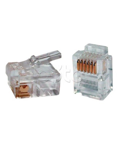 Разъём RJ12 UTP для кабеля кат.3 6P4C ITK CS3-2C3U в Хасавюрте Коннекторы Pintop.ru