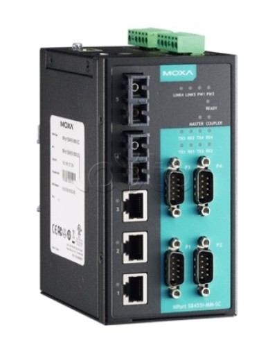 Сервер 4-портовый RS-232/422/485 в Ethernet Moxa NPort S8455I-SS-SC в Хасавюрте Дополнительное оборудование для ОПС Pintop.ru
