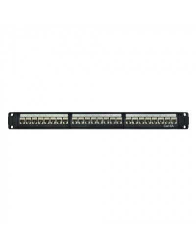 Патч-панель модульная 19, 1U, CAT6A, 24 порта RJ45, экранированная DKC RN6APPF24 в Хасавюрте Патч панель Pintop.ru