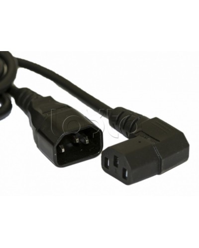 Кабель питания монитор-компьютер Hyperline PWC-IEC13A-IEC14-3.0-BK в Хасавюрте Коннекторы Pintop.ru