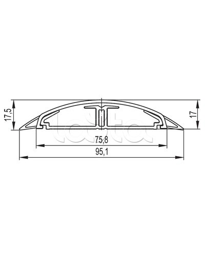 Кабель-канал 75x17 напольный CSP-F DKC 01331 в Хасавюрте Кабель-канал Pintop.ru