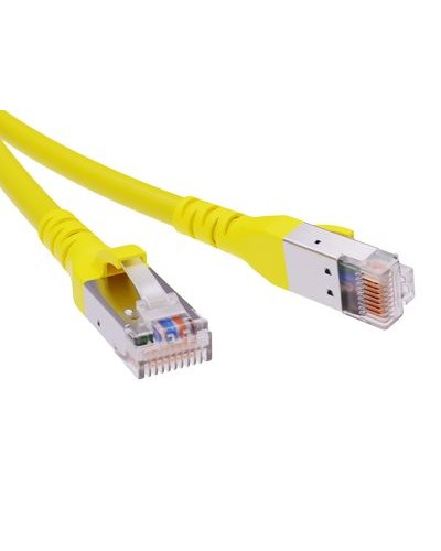 Патч-корд экранированный CAT6A SF/UTP 4х2, LSZH, желтый, 1.5м DKC RN6ASF4515YL в Хасавюрте Патчкорды (медные) Pintop.ru