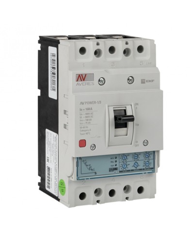 Автоматический выключатель AV POWER-1/3 160А 100kA ETU2.0 EKF AVERES (mccb-13-160H-2.0-av) в Хасавюрте Электротехническое оборудование Pintop.ru