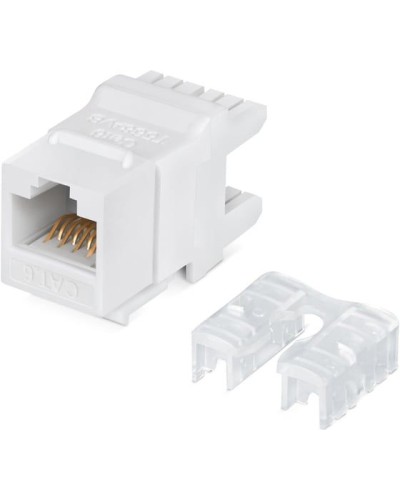 Модуль Keystone Jack RJ-45(8P8C), UTP неэкранированный, CAT 6, тип 180 градусов, белый REXANT PRO 02-0250 в Хасавюрте Модули Keystone Pintop.ru
