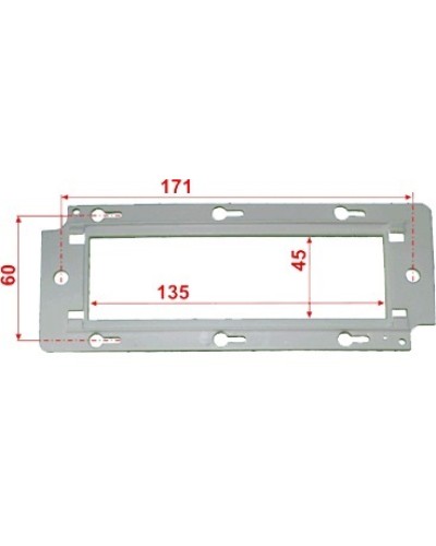 Пластиковый суппорт для установки 45х135 LANMASTER (LAN-PF45x135) в Хасавюрте Коммутационные изделия Pintop.ru