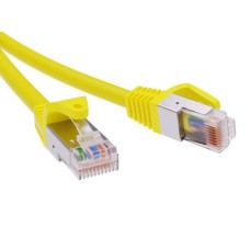 Патч-корд экранированный CAT5E F/UTP 4х2, LSZH, желтый, 1м DKC RN5EFU4510YL