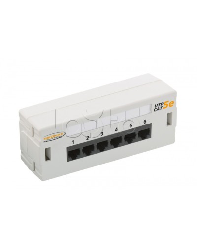 Патч-панель 19, 6xRJ45NIKOMAX (NMC-WP06UD2-GY) в Хасавюрте Патч панель Pintop.ru