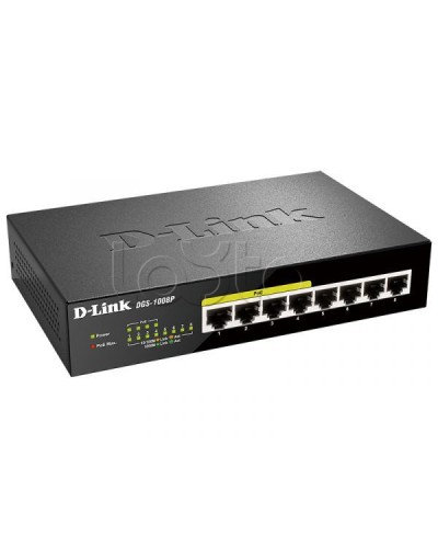 Неуправляемый коммутатор D-Link DL-DGS-1008P/F1A в Хасавюрте Коммутаторы Pintop.ru