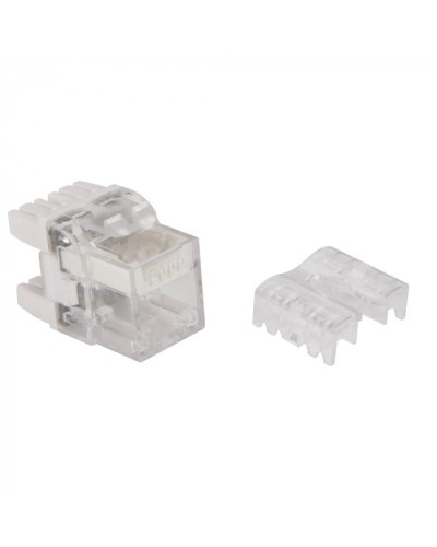 Модуль Keystone, RJ45, кат.6, UTP, 180 градусов, с индикатором, белый LANMASTER LAN-OKi45U6/180 в Хасавюрте Коннекторы Pintop.ru