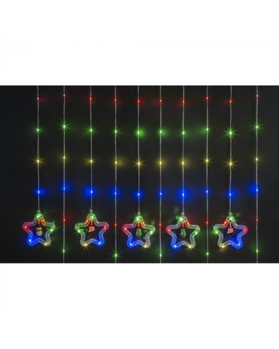 Гирлянда Navigator 95 012 NGF-D035-01 (бахрома звезды и фигурки WW 3*0.6м IP20) в Хасавюрте Источники света(Лампы) Pintop.ru