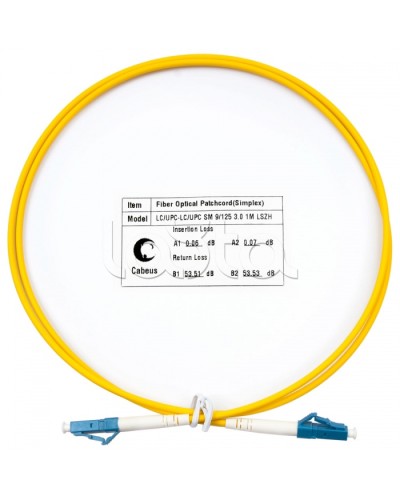 Шнур оптический simplex LC-LC 9/125 SM 1 м LSZH Cabeus FOP(s)-9-LC-LC-1M в Хасавюрте Патч-корды оптические Pintop.ru