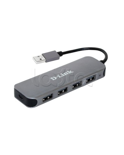 Концентратор с 4 портами USB 2.0 D-Link DUB-H4/E1A в Хасавюрте Дополнительное оборудование для сетей Pintop.ru
