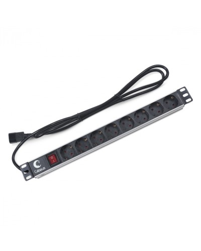 Блок на 8 розеток IEC 320 горизонтальный для 19 шкафов Cabeus (PDU-8P-2IEC) в Хасавюрте Блоки розеток Pintop.ru