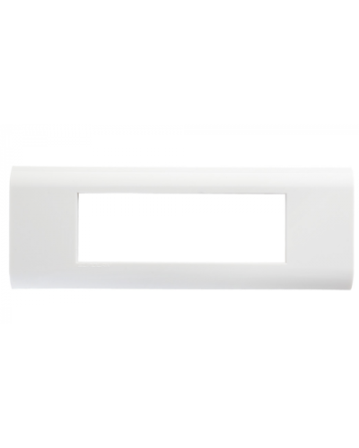 Рамка горизонтальная французский стандарт 6 модулей 45 × 22,5 мм, белый Eurolan (16M-00-26WT) в Хасавюрте Комбинированные настенные розетки Pintop.ru