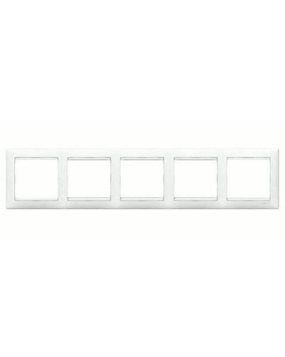 Рамка 5 постов горизонтальный монтаж белый Valena Legrand 774455 в Хасавюрте Аксессуары для кабель-канала Pintop.ru