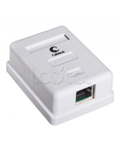 Розетка компьютерная RJ-45(8P8C), категория 5e, экранированная, одинарная, внешняя, Dual IDC(110&Krone type) Cabeus WS-8P8C-Cat.5e-SH-1 в Хасавюрте Розетки компьютерные и телефонные Pintop.ru