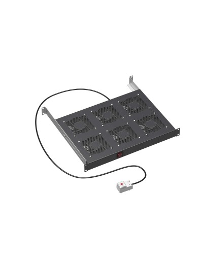 19 Вентиляторный модуль 6 вентиляторов с термостатом для 19 IT-корпусов STI/CQE, RAL9005 DKC (R519VSIT6FTB) в Хасавюрте Вентиляторные модули Pintop.ru