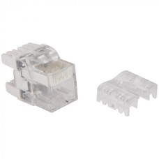Модуль Keystone, RJ45, кат.5E, UTP, 180 градусов, с индикатором, белый LANMASTER LAN-OKi45U5E/180