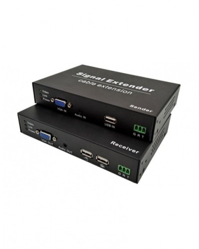 NST NS-HDU-VGA-KVM-AR KVM VGA+USB удлинитель по витой паре с поддержкой Audio, RS232 до 120м в Хасавюрте Системы видеонаблюдения Pintop.ru
