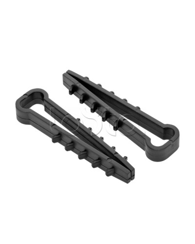 Дюбель-хомут для плоского кабеля (5-8мм) черный (100шт.) EKF PROxima (plc-nccf-5x8b) в Хасавюрте Крепеж: Дюбели, шурупы, саморезы Pintop.ru